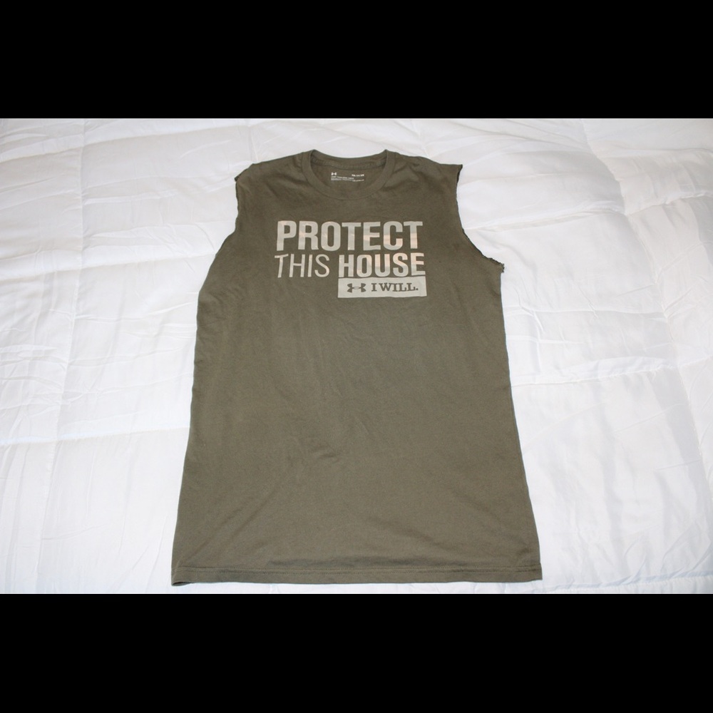 Under Armour Men’s Army Green Cut Off Tank